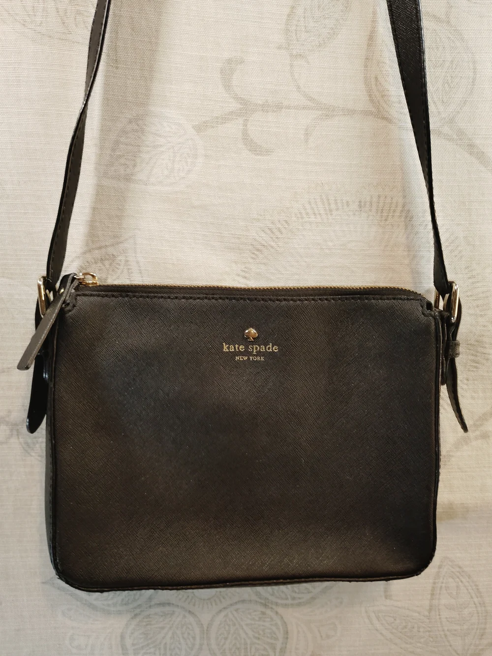 kate spade Black Crossbody Bag with Gold Logo